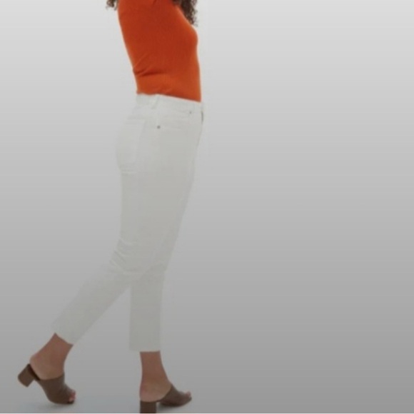 Everlane The Curvy Cheeky  Straight Leg Jeans bone White Size 25 - Picture 2 of 11